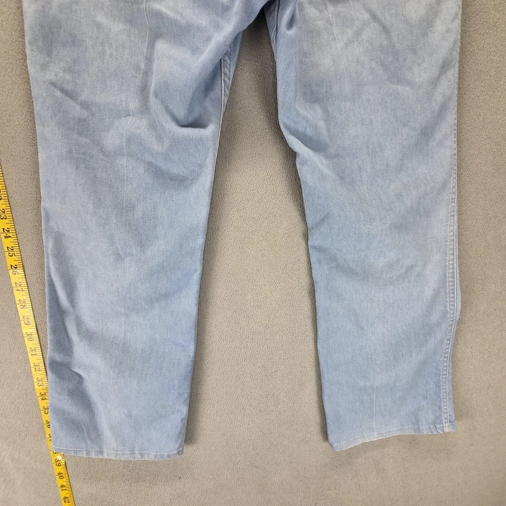 Vintage Levis Action Jeans Mens Blue Made in USA Brown Tab Zip Fly Fits 34x26